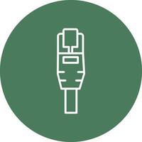 Ethernet Line Multi Circle Icon vector