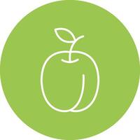 Plums Line Multi Circle Icon vector