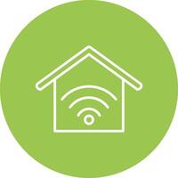 Smart Home Line Multi Circle Icon vector