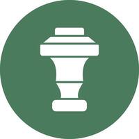 Curtain Top Glyph Multi Circle Icon vector