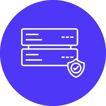 Database Security Line Multi Circle Icon vector