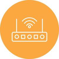 Wifi Router Line Multi Circle Icon vector