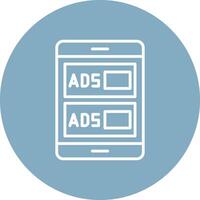 Ads Campaign Line Multi Circle Icon vector