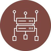 Data Structure Line Multi Circle Icon vector