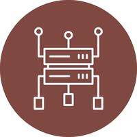 Data Structure Line Multi Circle Icon vector