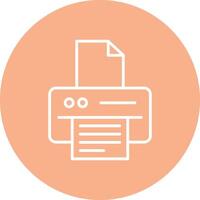 Printer Line Multi Circle Icon vector