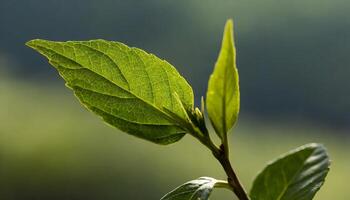 Macro shot of leaves photo