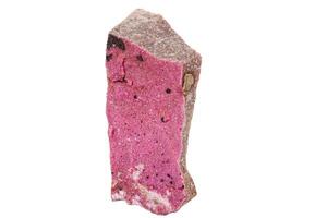 Macro stone Spherocobaltite mineral on white background photo