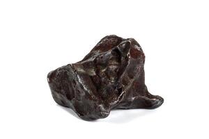 Macro stone mineral meteorite tektite on white background photo