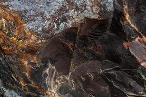 macro stone mineral jasper on black background photo