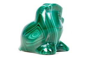 macro mineral stone owl from malachite photo