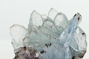 Macro stone Apatite mineral on white background photo