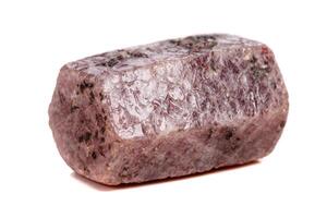 Macro mineral stone Ruby in the breed a white background photo