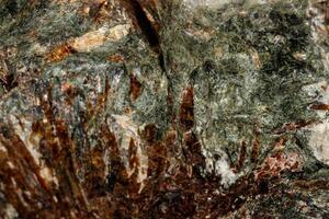 Macro mineral stone astrophyllite white background photo