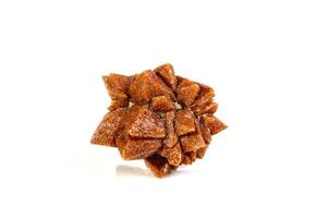 Macro mineral stone Ikaite on a white background photo