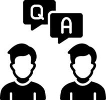 Question And Answer Glyph Icon Design vector