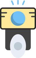 Camera Flash Flat Icon Design vector