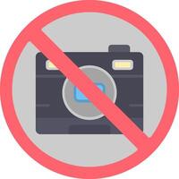 No Photo Flat Icon Design vector