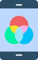 Color Scheme Flat Icon Design vector