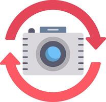 Switch Camera Flat Icon Design vector