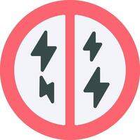 No Flash Flat Icon Design vector