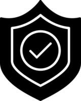 Shield Glyph Icon Design vector