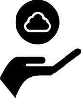 nube glifo icono diseño vector