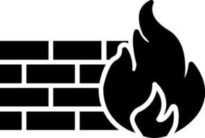 Firewall Glyph Icon Design vector