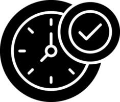Clock Glyph Icon Design vector
