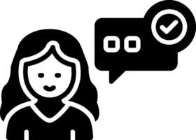 Conversation Glyph Icon Design vector