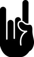 Rock And Roll Glyph Icon Design vector