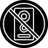 No speaker Glyph Icon Design vector