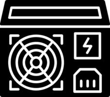 Power Supply Glyph Icon Design vector