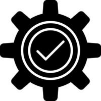 Gear Glyph Icon Design vector