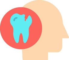 Toothache Flat Icon Design vector