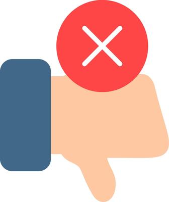 Dislike Flat Icon Design