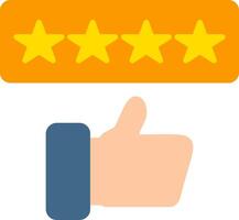 Rating Flat Icon Design vector