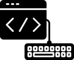 Web Development Glyph Icon Design vector