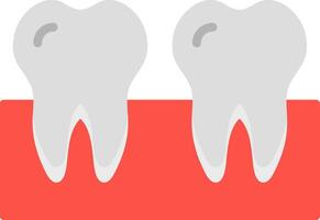 dientes plano icono diseño vector