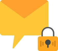 Private Message Flat Icon Design vector