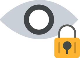 Retinal Scan Flat Icon Design vector