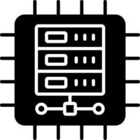 Cpu Glyph Icon Design vector