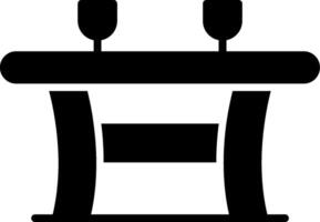 Table Glyph Icon Design vector