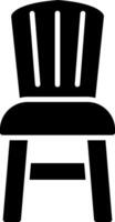 comida silla glifo icono diseño vector