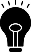 Bulb Glyph Icon Design vector
