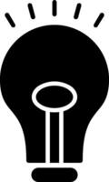 Bulb Glyph Icon Design vector