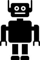 Robot Glyph Icon Design vector