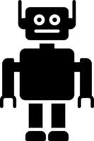 robot glifo icono diseño vector