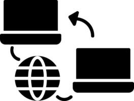 Network Glyph Icon Design vector