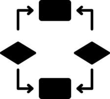 algoritmo glifo icono diseño vector